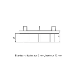 Réhausse de plot 25 mm pour dalle - A l'unite-Jouplast Sale