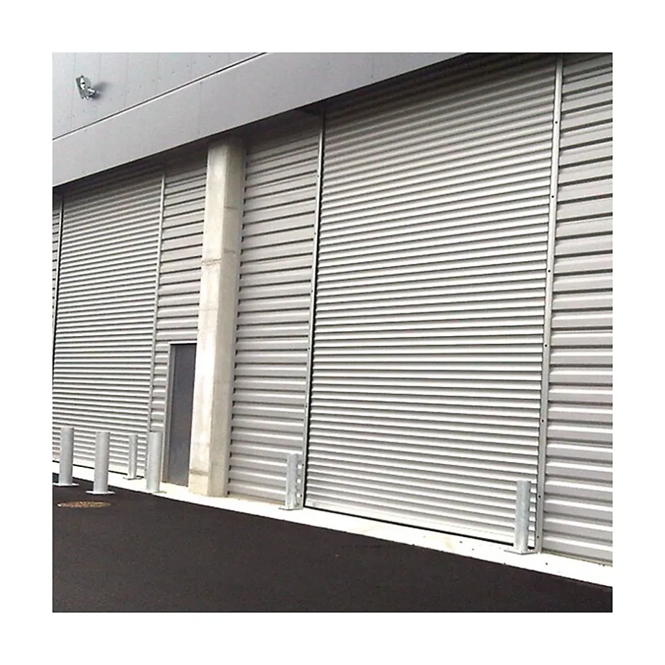 Rideau Métallique Blanc RAL9010 Motorisé 380V Lames Pleines 9/10ème L9000 H6000-4M