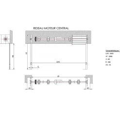 4M Rideau Métallique Galvanisé Motorisé 220V Lames Pleines 7/10ème L2500 H2500 CLASSIC
