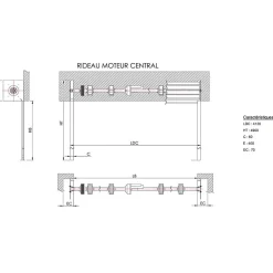 4M Rideau Métallique Galvanisé Motorisé 220V Lames Pleines 7/10ème L4000 H4500 PREMIUM