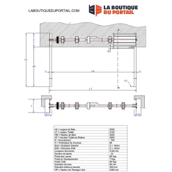 Rideau Métallique Galvanisé Motorisé 220V Lames Pleines 7/10ème L2000 H2500 CLASSIC-4M Sale