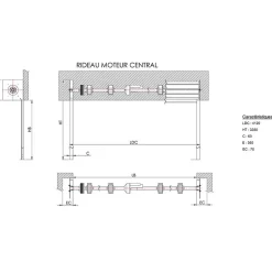Rideau Métallique Galvanisé Motorisé 220V Lames Pleines 7/10ème L4000 H3000 CLASSIC-4M