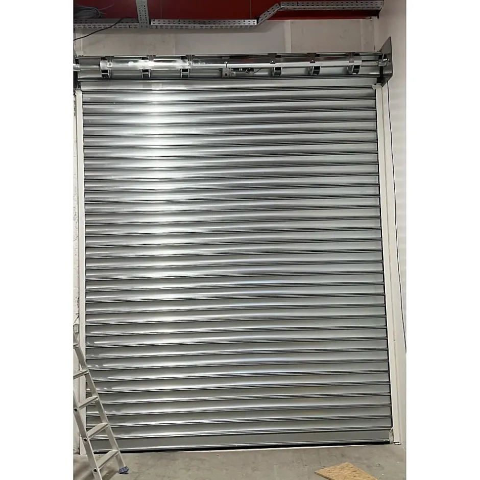 4M Rideau Métallique Galvanisé Motorisé 220V Lames Pleines 7/10ème L5000 H1500 PREMIUM