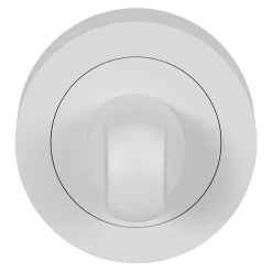 GoodHome Rosace de fonction rond à visser à condamnation Duod mat blanc Ø50mm