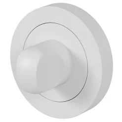 GoodHome Rosace de fonction rond à visser à condamnation Duod mat blanc Ø50mm