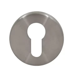 Rosace de fonction rond à visser Duod acier effet nickel satin gris Ø52mm- Best