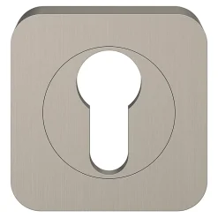 Rosace de fonction rond à visser Duod effet nickel satin gris Ø52.5mm-GoodHome Best