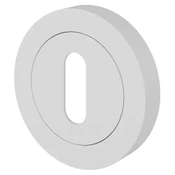 Rosace de fonction rond à visser à serrure Duod mat blanc Ø50mm-GoodHome Outlet