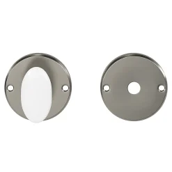 GoodHome Rosace de fonction rond à visser à condamnation brillant argent Ø48mm