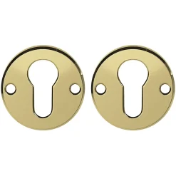 Rosace de fonction rond à visser brillant or Ø48mm-GoodHome Best