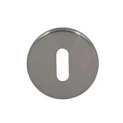 Rosace de fonction rond à visser à serrure Duod acier effet nickel satin gris Ø52mm- Online