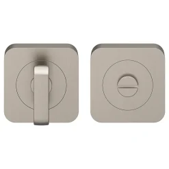 Rosace de fonction rond à visser à condamnation Duod effet nickel satin gris Ø52.5mm-GoodHome Outlet