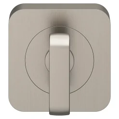 Rosace de fonction rond à visser à condamnation Duod effet nickel satin gris Ø52.5mm-GoodHome Outlet