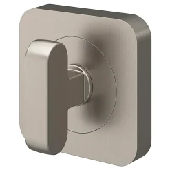 Rosace de fonction rond à visser à condamnation Duod effet nickel satin gris Ø52.5mm-GoodHome Outlet