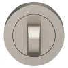 GoodHome Rosace de fonction rond à visser à condamnation Duod minimal effet nickel satin gris Ø50mm