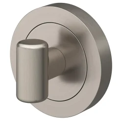 GoodHome Rosace de fonction rond tube à visser à condamnation Duod effet nickel satin gris Ø50mm