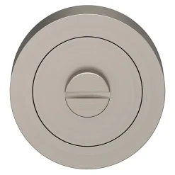 GoodHome Rosace de fonction rond tube à visser à condamnation Duod effet nickel satin gris Ø50mm