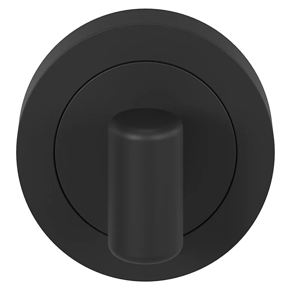 Rosace de fonction rond tube à visser à condamnation Duod mat noir Ø50mm-GoodHome Best