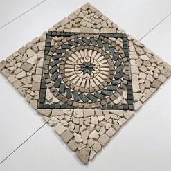 Albedo Pierre Rosace en Marbre et Travertin - 45X45CM