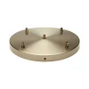 Rosace plafond ronde métal bronze 5 sorties pour câble 7 mm --Girard Sudron New