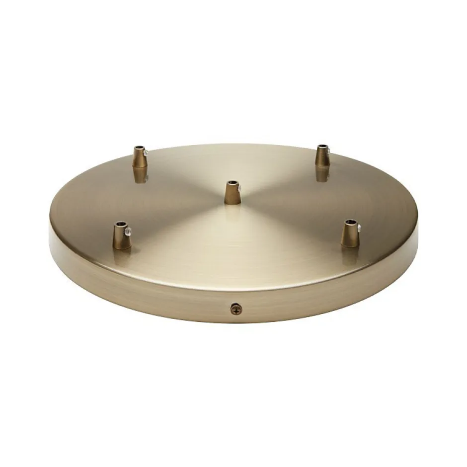 Rosace plafond ronde métal bronze 5 sorties pour câble 7 mm --Girard Sudron New
