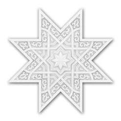 Rosace 157501 Dalle de plafond Élément décoratif 3d panneau mural 53,5 x 53,5 cm-Profhome Hot