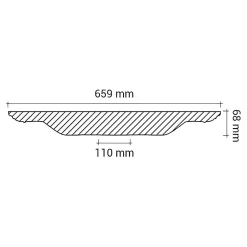 Rosace 156039 Élement décorative Élement pour plafond diametre 65,9 cm-Profhome Hot