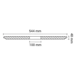 Profhome Rosace 156041 Élement décorative Élement pour plafond 78,5 x 54,4 cm