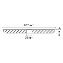 Profhome Rosace 156036 Élement décorative Élement pour plafond diametre 88,7 cm