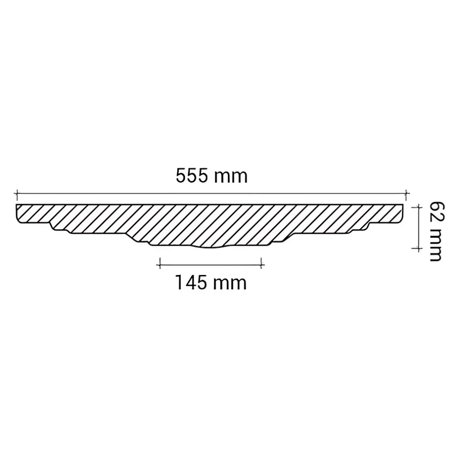 Profhome Rosace 156015 Élement décorative Élement pour plafond diametre 55,5 cm