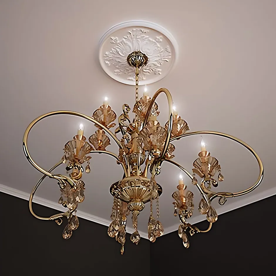 Rosace 156030 Élement décorative Élement pour plafond diametre 39,5 cm-Profhome New