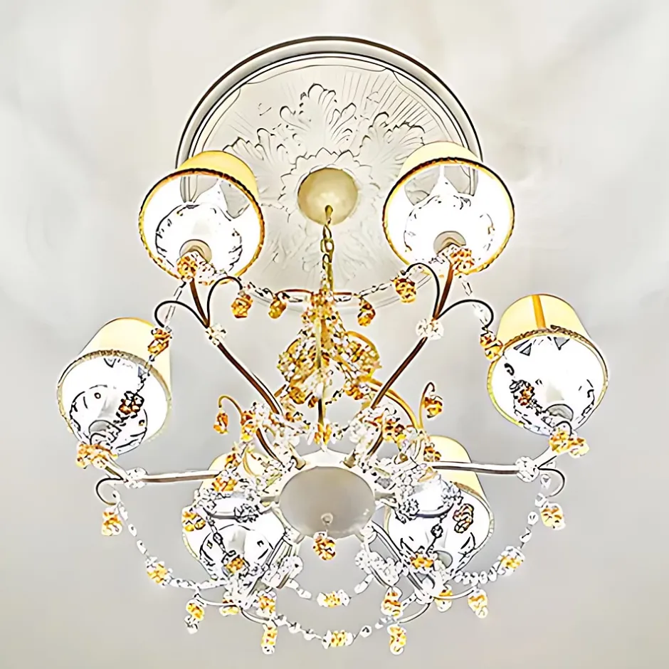 Rosace 156022 Élement décorative Élement pour plafond diametre 52,5 cm-Profhome Online