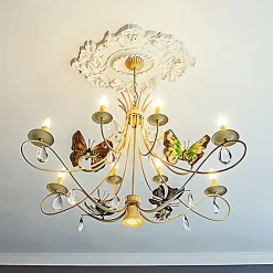 Rosace 156029 Élement décorative Élement pour plafond 76,7 x 53,2 cm-Profhome Clearance