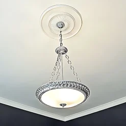 Profhome Rosace 156023 Élement décorative Élement pour plafond diametre 59 cm