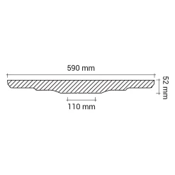 Profhome Rosace 156023 Élement décorative Élement pour plafond diametre 59 cm