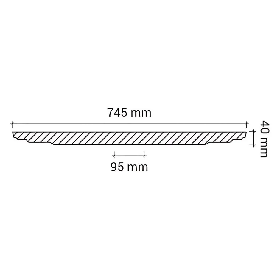 Rosace 156018 Élement décorative Élement pour plafond diametre 74,5 cm-Profhome Clearance