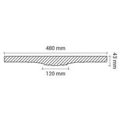 Profhome Rosace 156016 Élement décorative Élement pour plafond diametre 48 cm