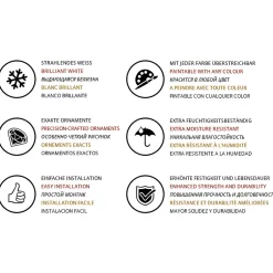 Profhome Rosace 156016 Élement décorative Élement pour plafond diametre 48 cm