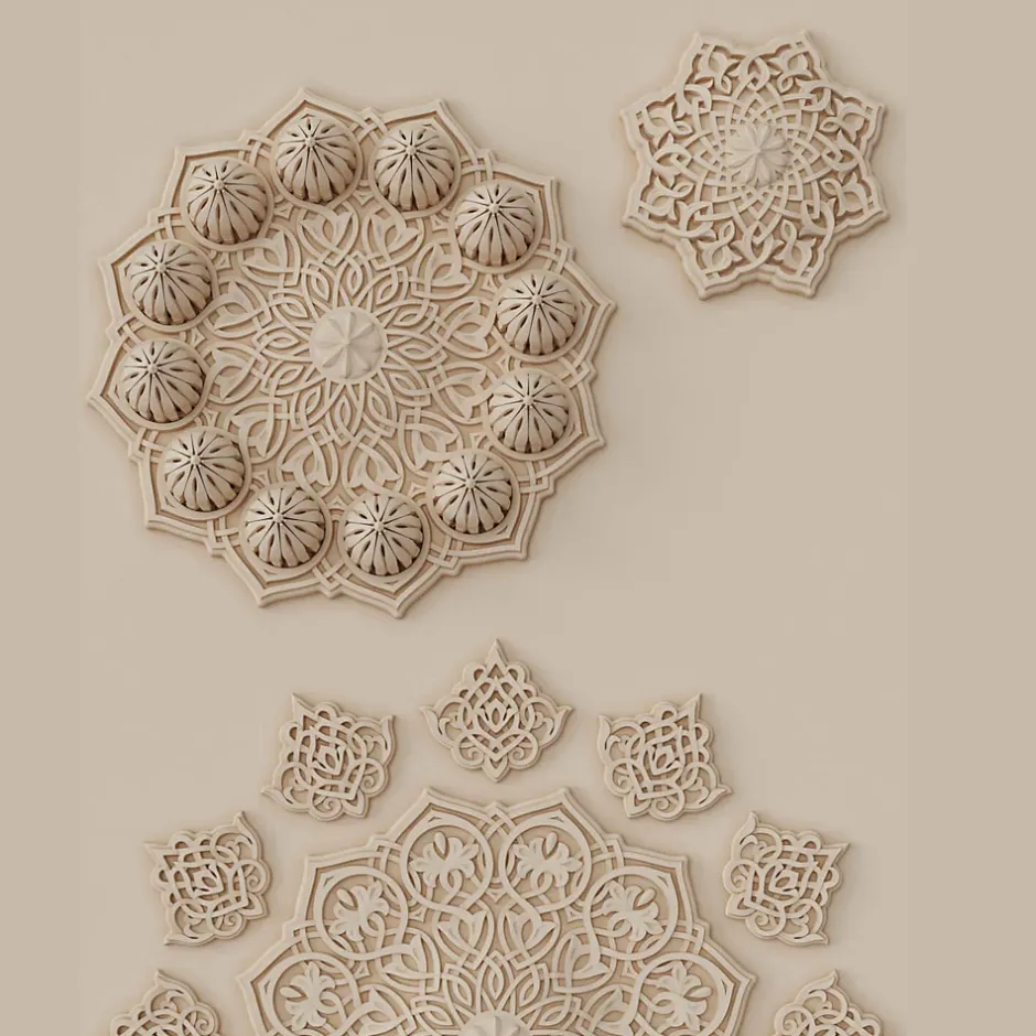 Rosace 156511F flexible Élément décoratif diametre 8,6 cm-Profhome Best