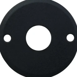 Brionne Rosace ronde acier noire - Bec de cane -