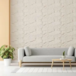 Rushmore - Lot de 2 panneaux muraux décoratifs 3D 120x60x9 cm effet pierre en PU Cachemire-Frankystar Online