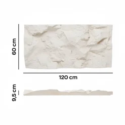 Rushmore - Lot de 2 panneaux muraux décoratifs 3D 120x60x9 cm effet pierre en PU Cachemire-Frankystar Online