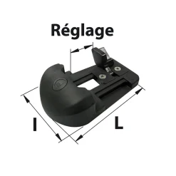 Sabot pour portail battant Afbat noir L.20,5 x P.20,5cm-Afbat - Tb Industrie Sas New