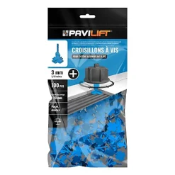 Pavilift Sachet 100 croisillons à vis autonivelants 3mm en X