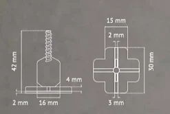 Pavilift Sachet 100 croisillons à vis autonivelants 3mm en X