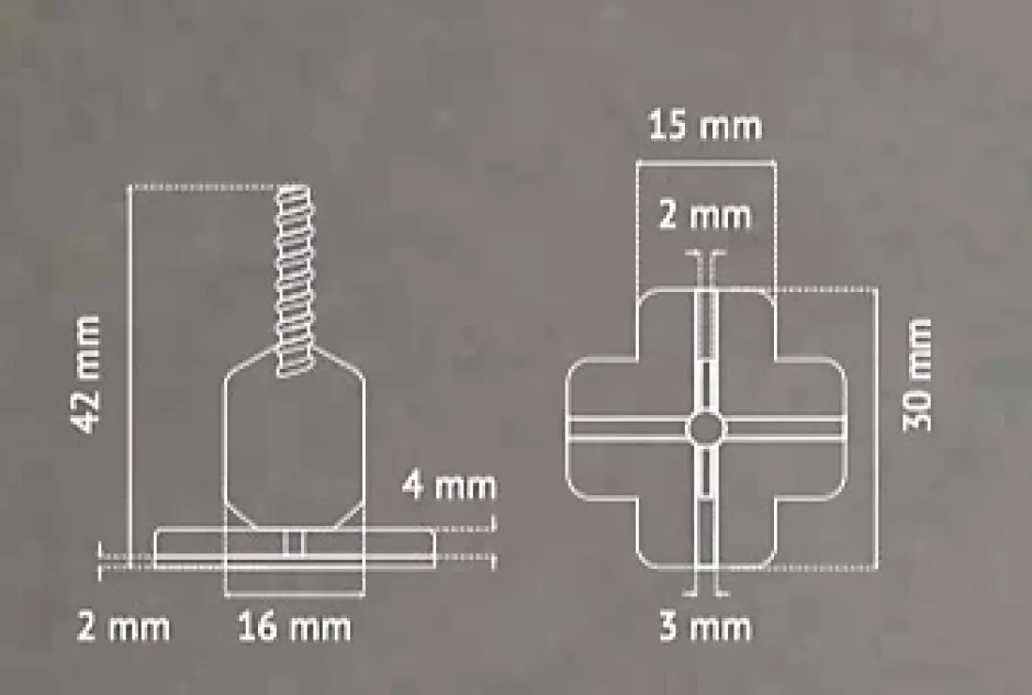 Pavilift Sachet 100 croisillons à vis autonivelants 3mm en X