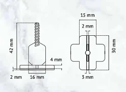 Pavilift Sachet 100 croisillons pour système autonivelants 3 mm droits