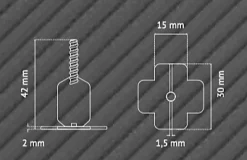 Sachet 100 croisillons pour système autonivelants 1,5 mm droits-Pavilift Best