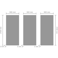 Schulte pack de 3 panneaux muraux 90x210 cm + 5 profilés - DécoDesign COULEUR - blanc