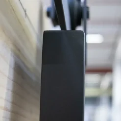 Schulte porte coulissante complète - verre - 90x215cm - décor industriel noir - système ouvert-double softclose